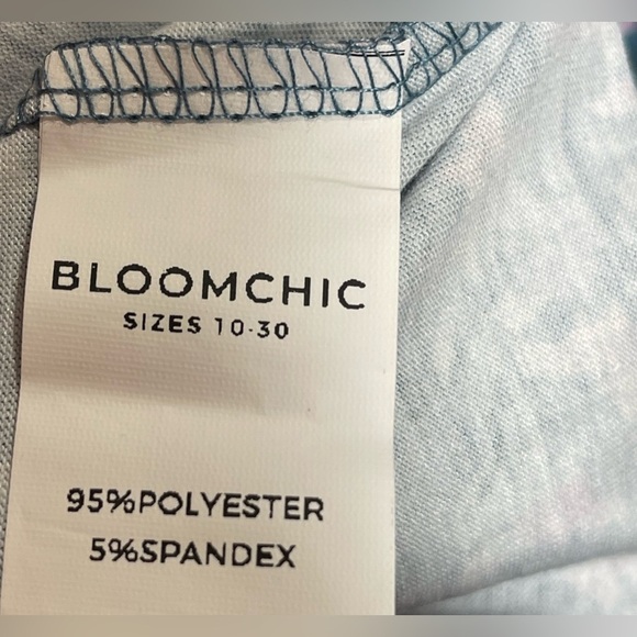 NWT BloomChic Women's Plus Size Short Sleeve
Blue Floral Lace Top Size 26W - Picture 7 of 7